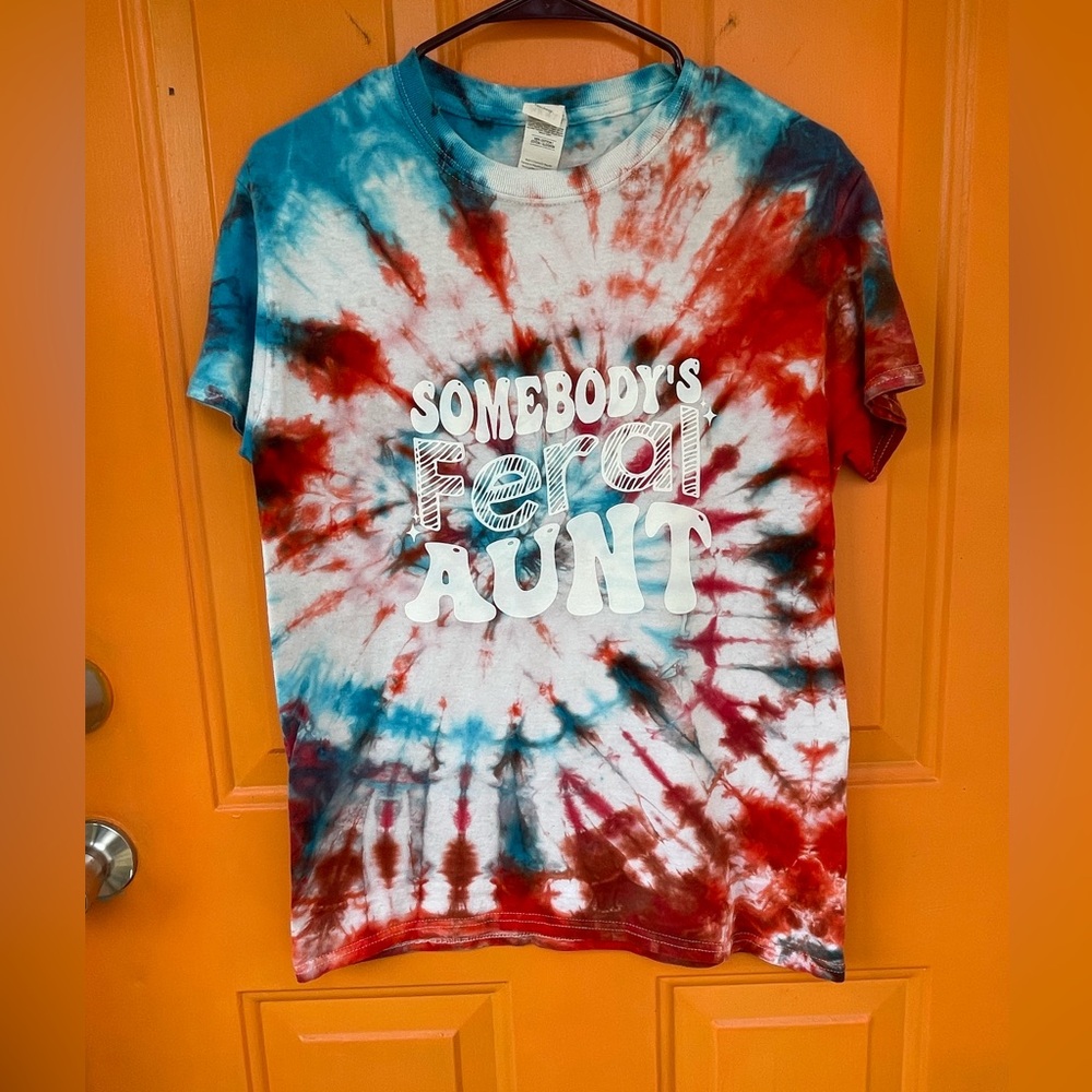 Somebody’s feral aunt tye dye size S